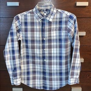 Janie and Jack Plaid Button Down Shirt